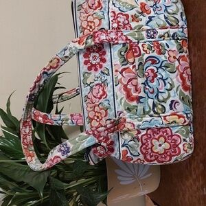 Vera Bradley Quilted Medium Zipper Shoulder Bag in Hope Garden Pattern